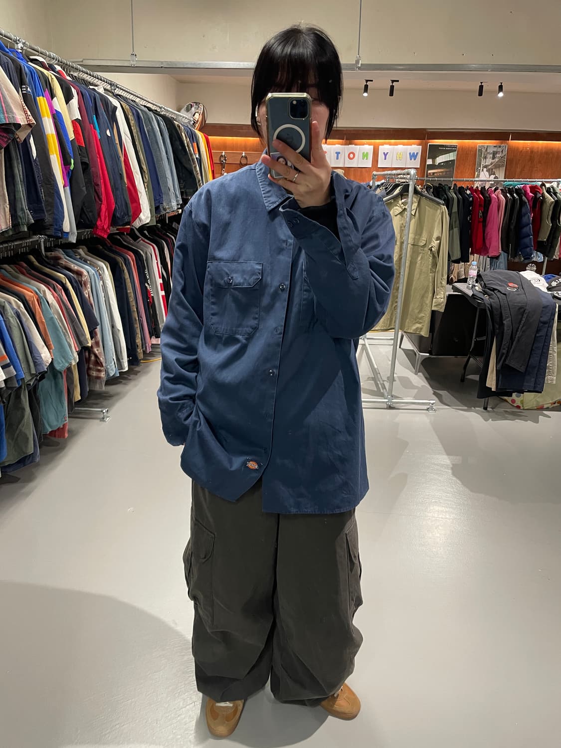 디키즈 워크 셔츠(블루)   상품이미지3