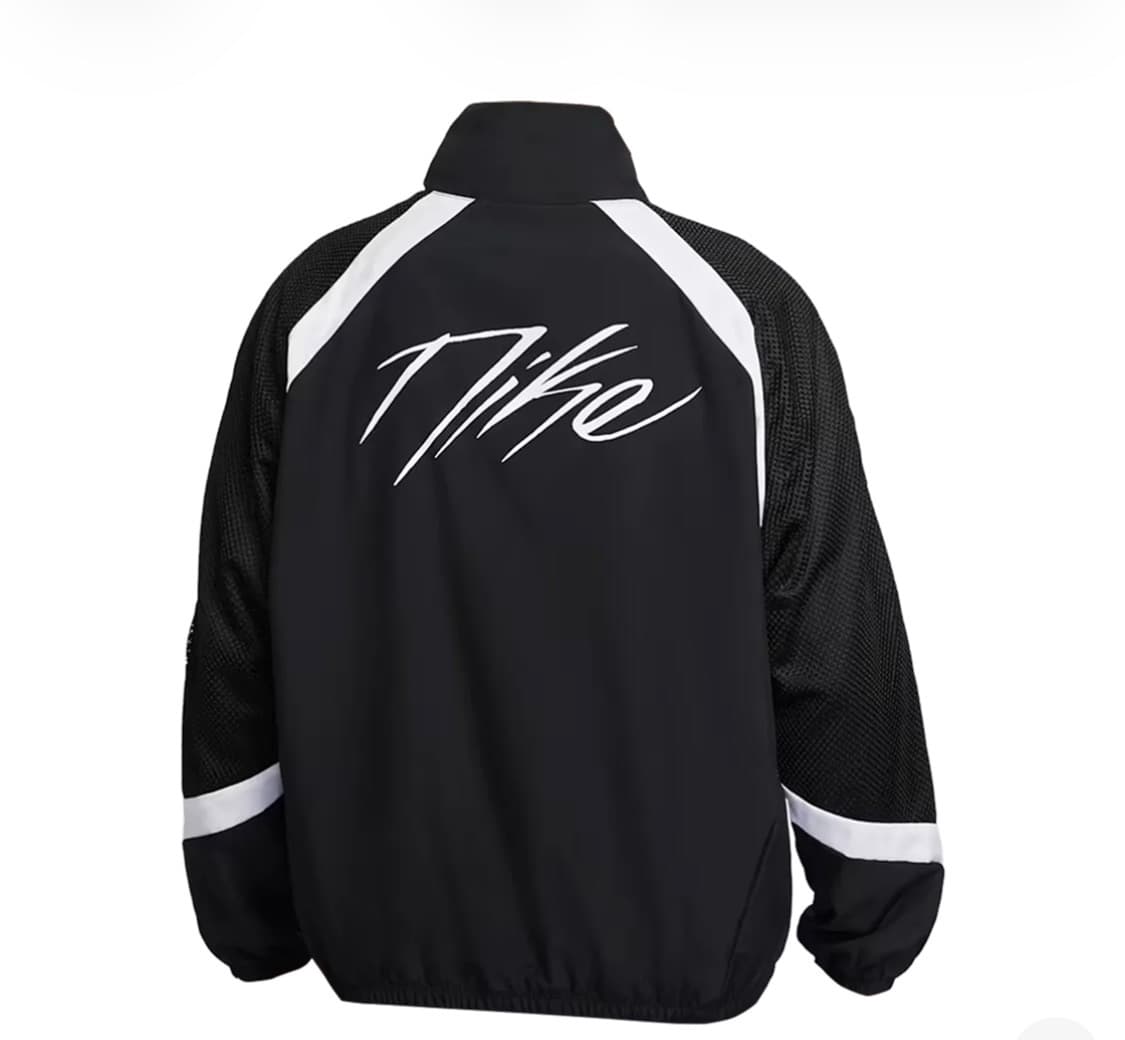 나이키 아이콘 우븐 베스킷볼 자켓 블랙 화이트 - 아시아 실착 한번 상품이미지2