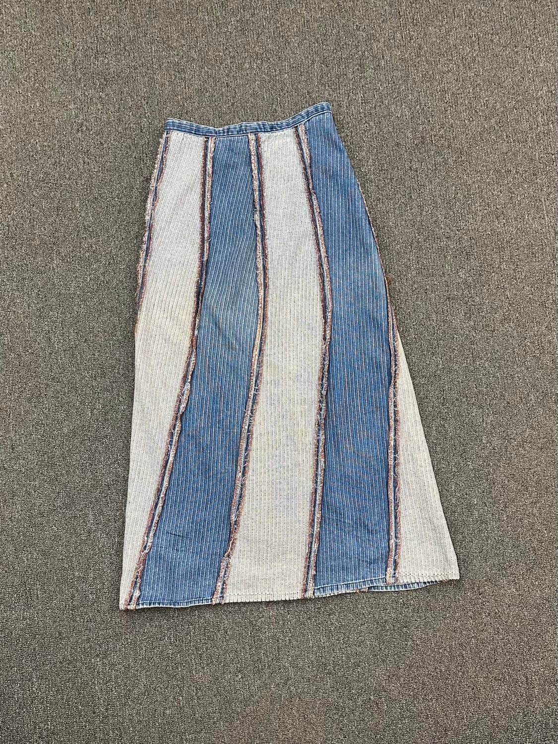 OS)Japanese vintage 패치워크 롱 스커트 상품이미지3