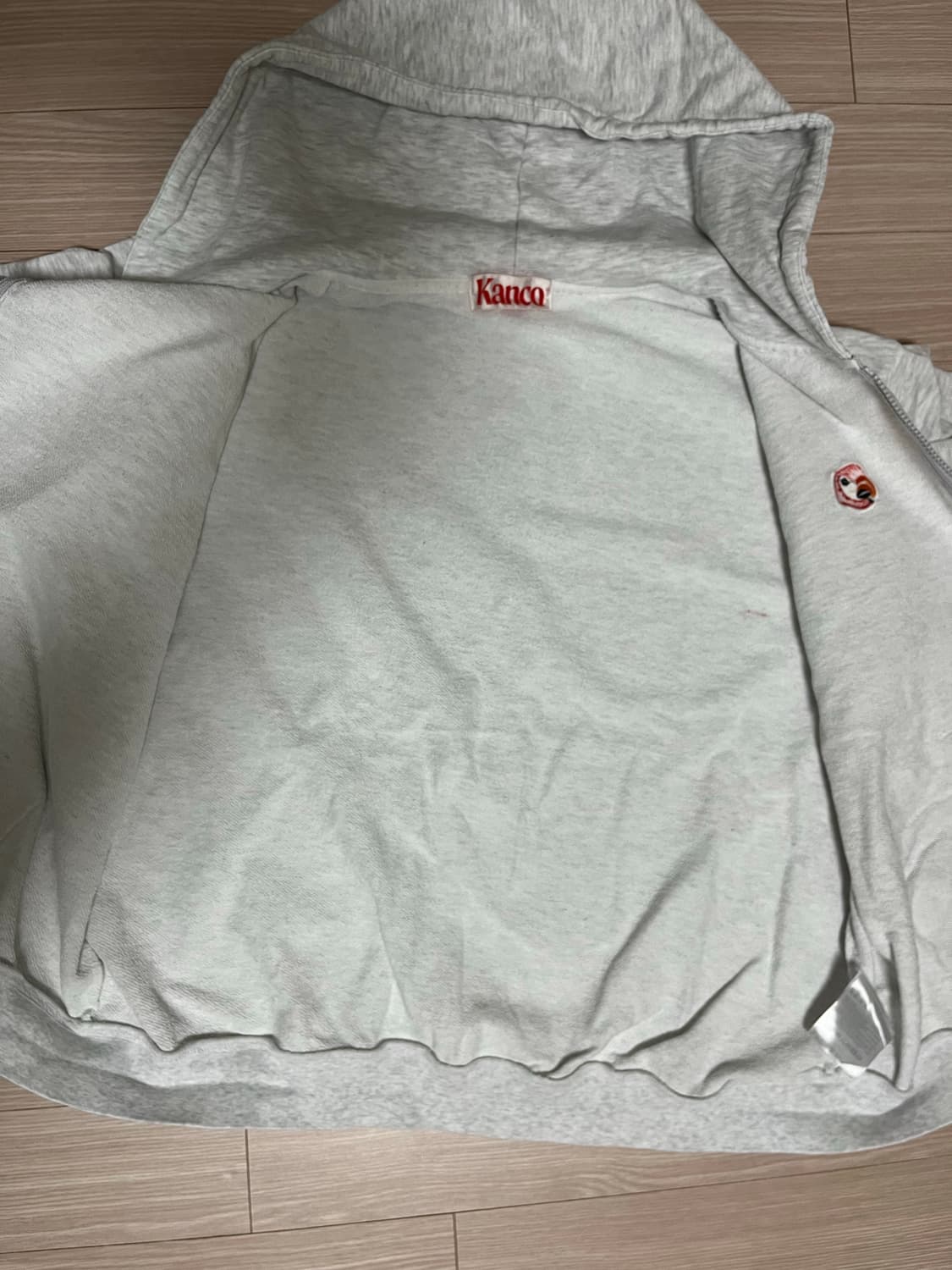 칸코 멜란지 그레이 후드집업 상품이미지5