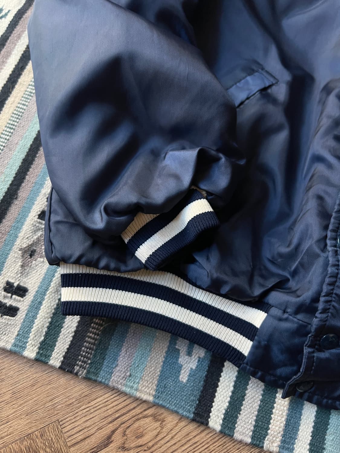 [L]90's Made in USA 체인 스티치 쉐르파 바시티 자켓 상품이미지6