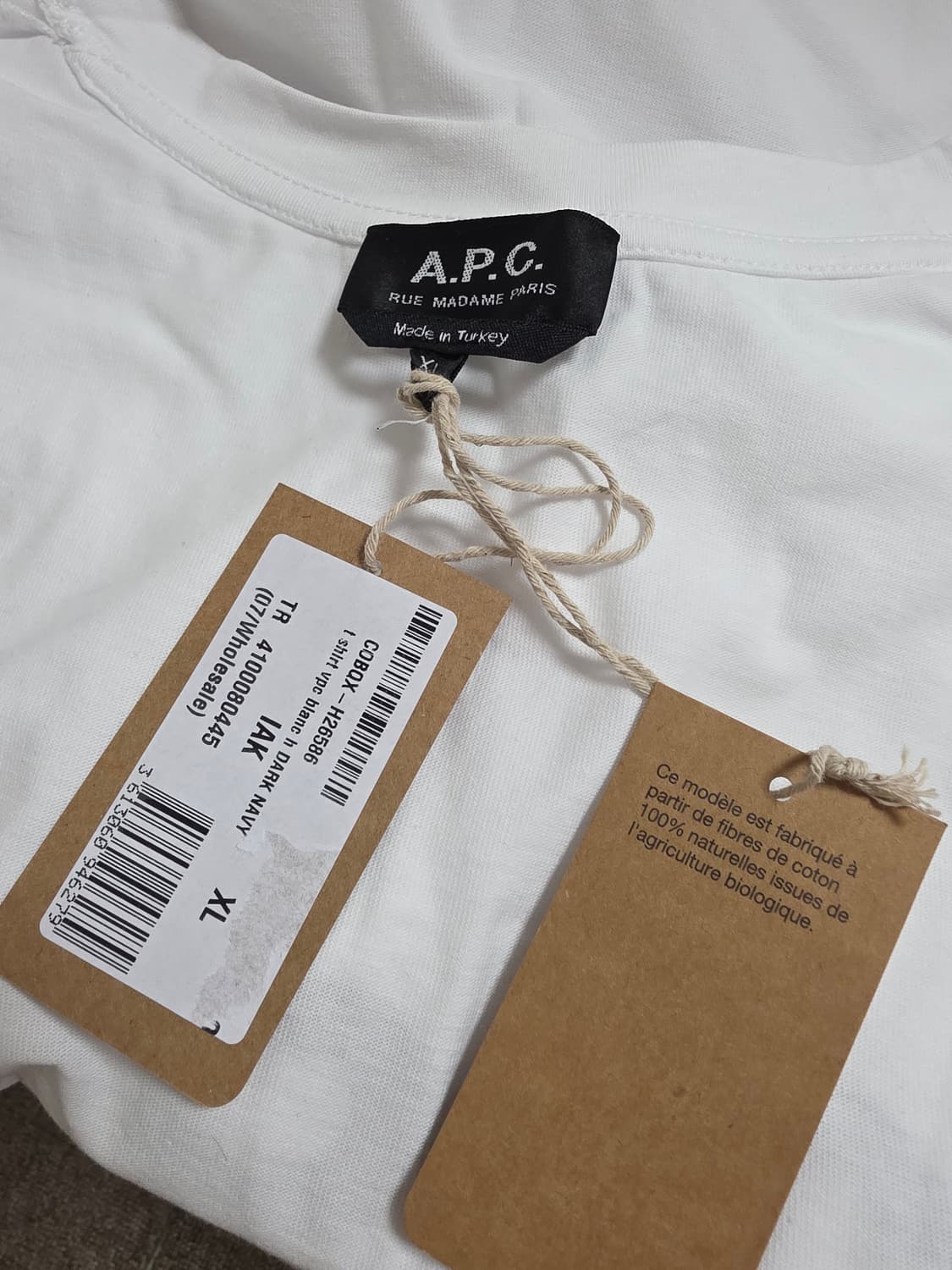 아페쎄 VPC 티셔츠 화이트 다크 네이비 apc 상품이미지3