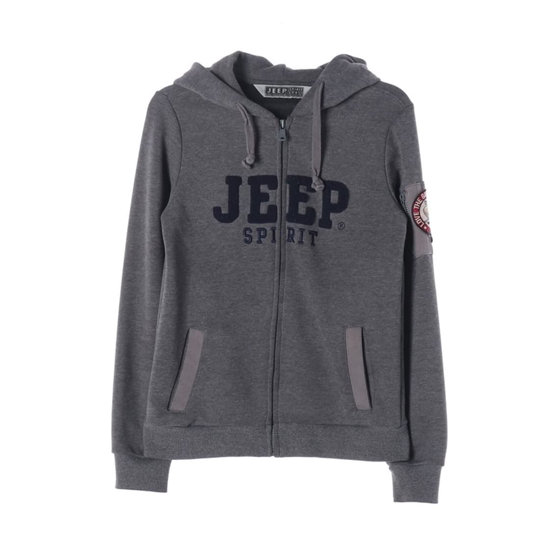 지프 스피릿 빅로고 자수 후드 집업 S 상품이미지1