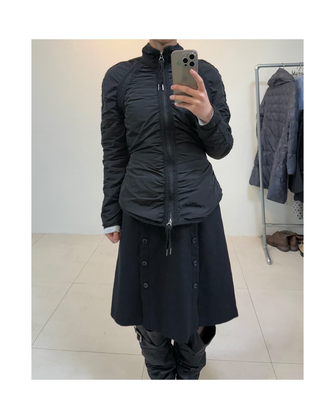 빈티지 셔링 패딩 상품이미지2