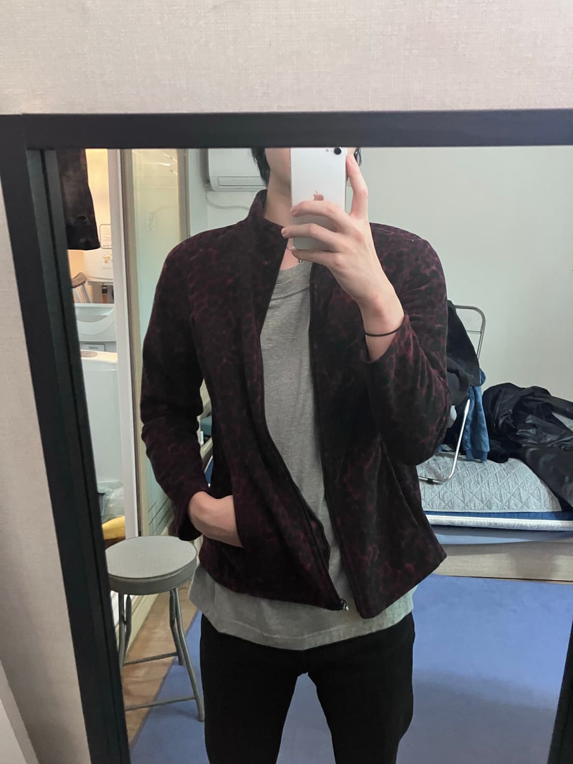 제시카 호피무늬 스웨터 집업 상품이미지2