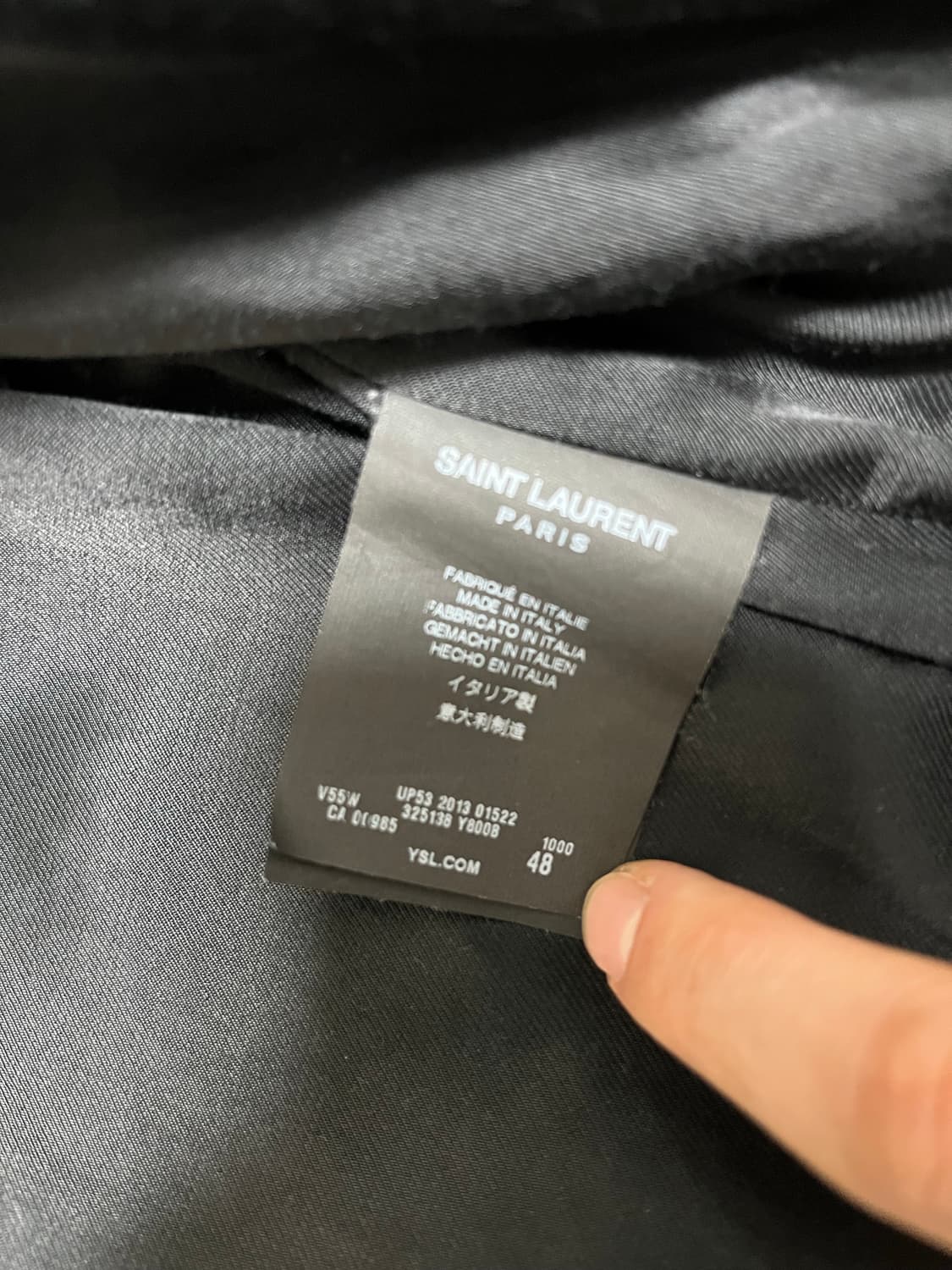 생로랑 / 테디 자켓 / 블랙 / 48 상품이미지7