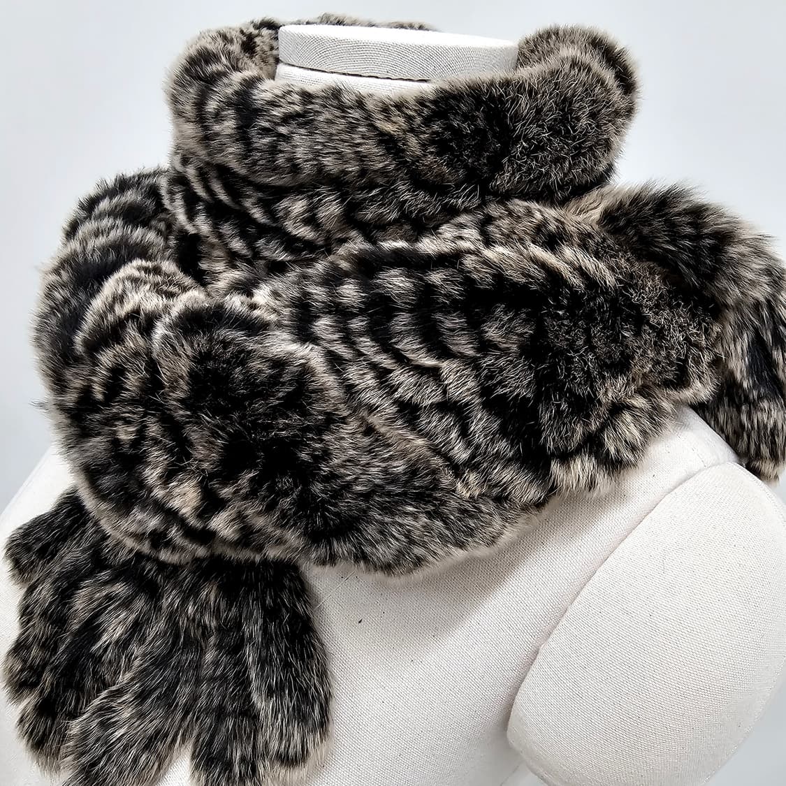 렉스 래빗퍼 니팅 롱 머플러 상품이미지8