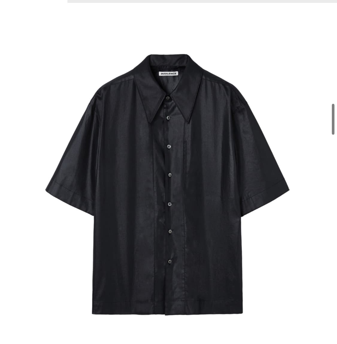 인사일런스 와이드 칼라 숏슬리브 셔츠 상품이미지1