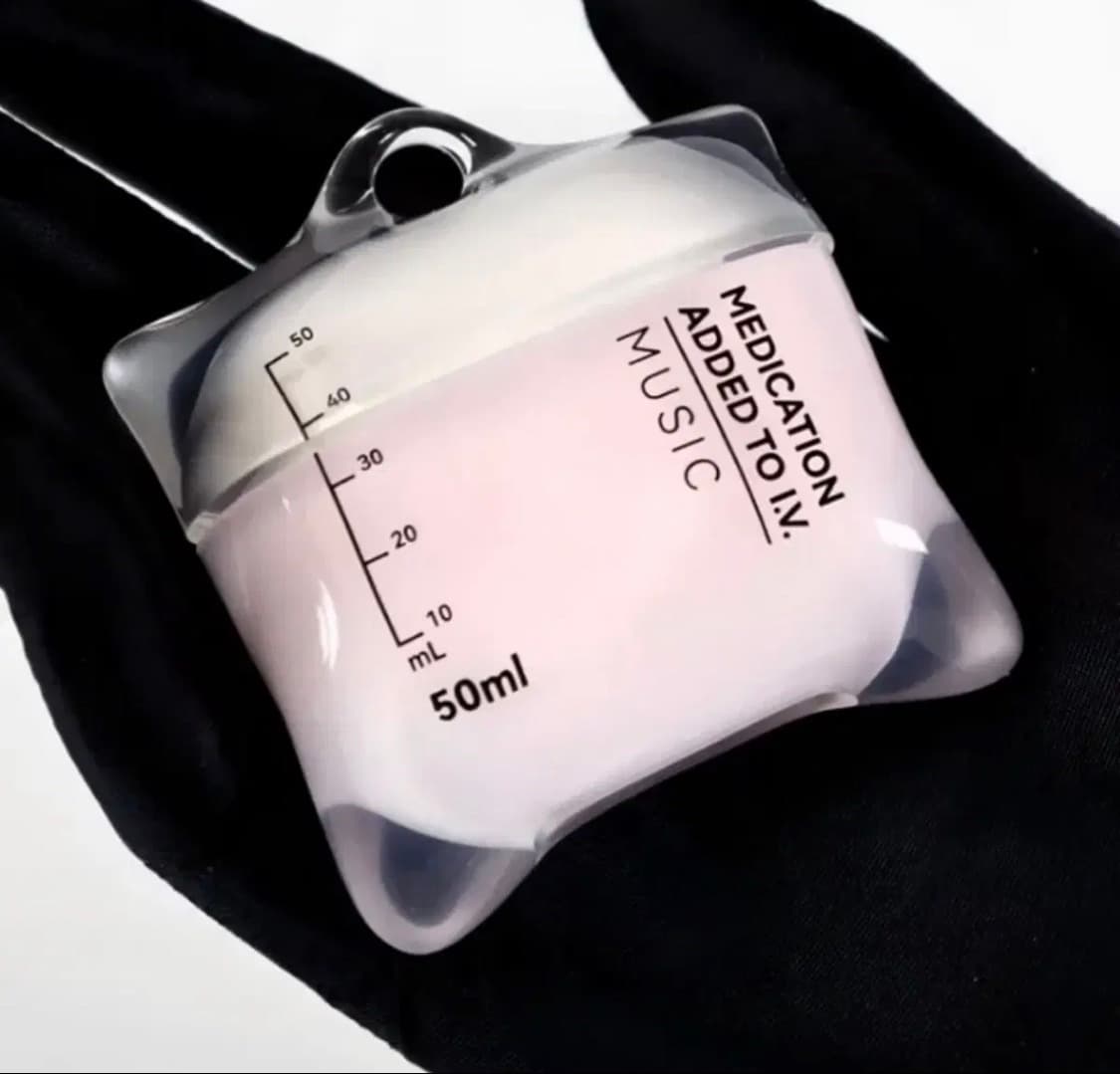 수심 에어팟 프로1/2 케이스 핑크 링거 수액 케이스 상품이미지1