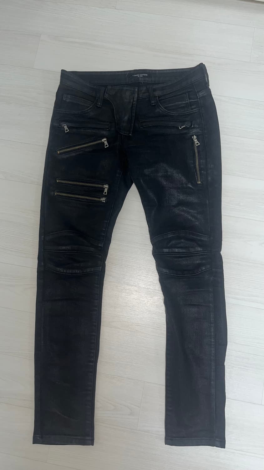 코데즈컴바인 왁스코팅 바이커 스키니진 상품이미지2