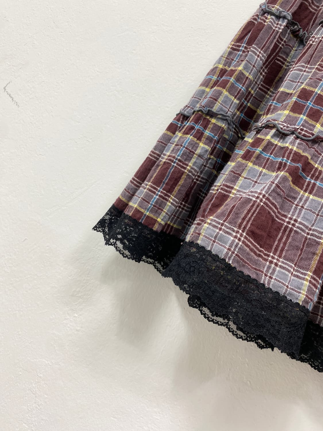 [JPN] 레드 체크 레이스 스커트  상품이미지5