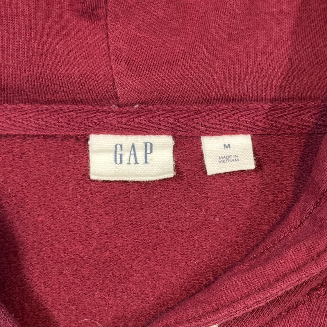 M) GAP 갭 후드집업 버건디/핑크 상품이미지7