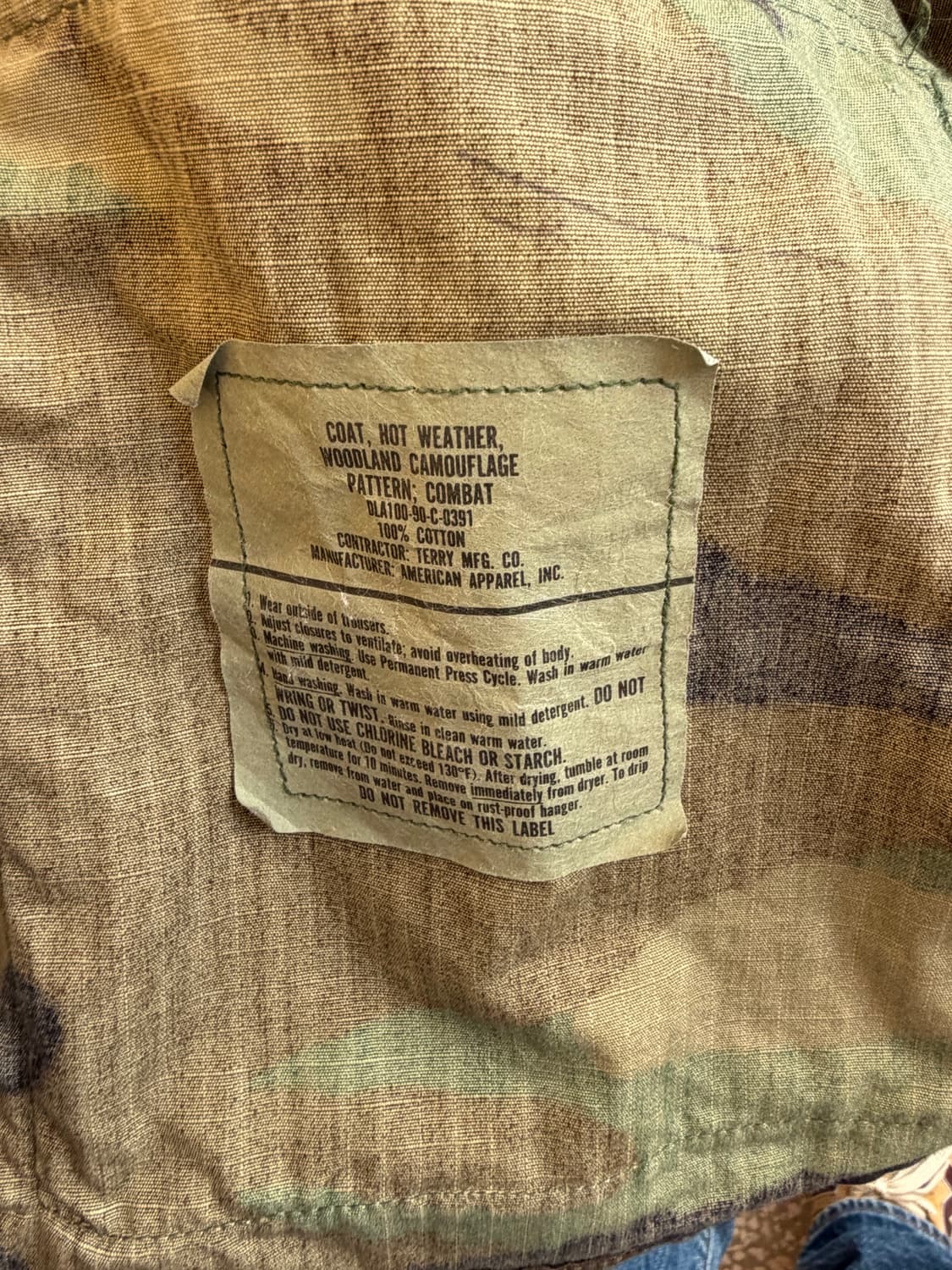 US ARMY 립스탑 우드랜드 퍼티그 자켓 상품이미지5