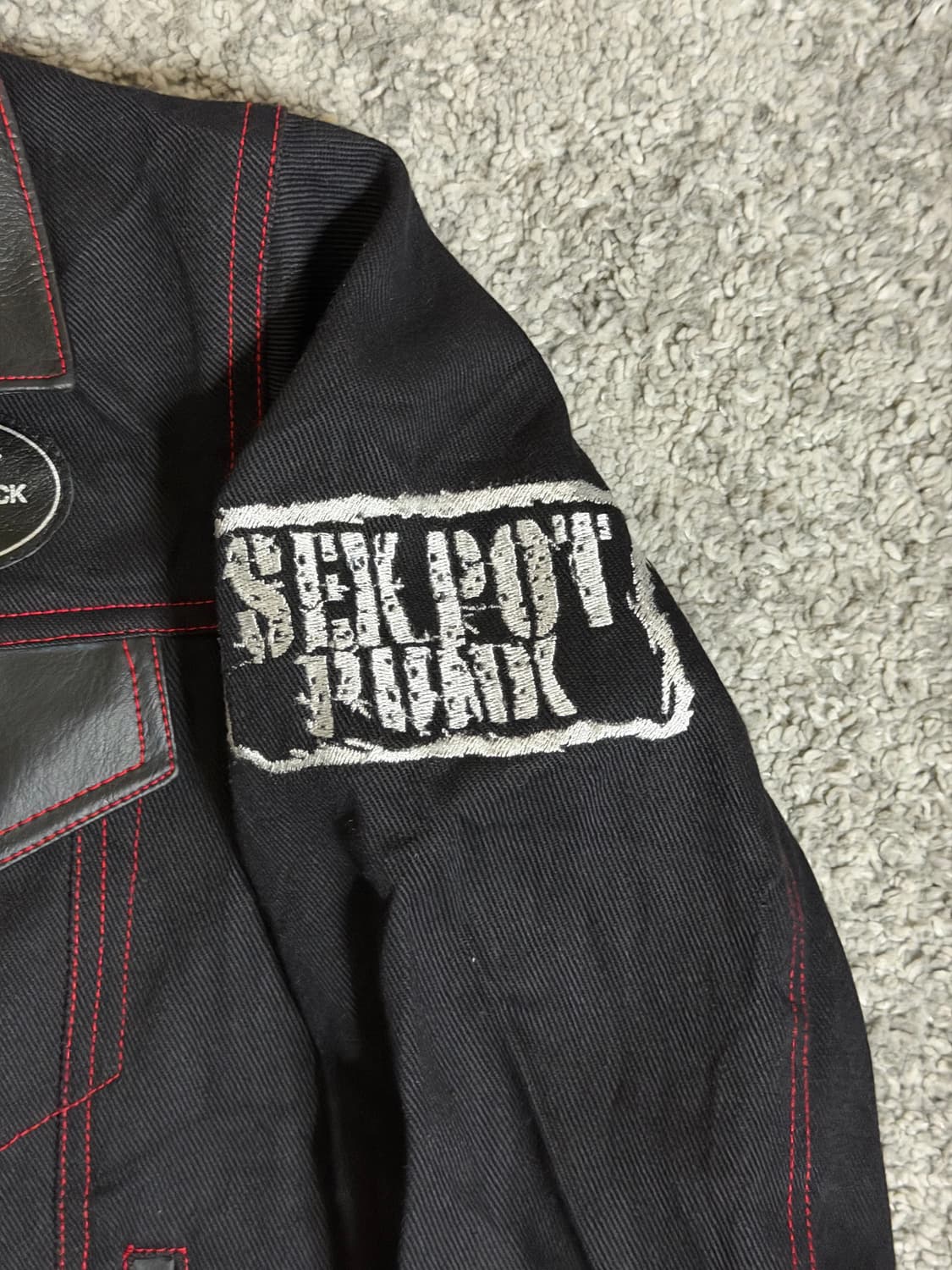 SEXPOT revenge 섹스팟리벤지 레더믹스 데님자켓 상품이미지4