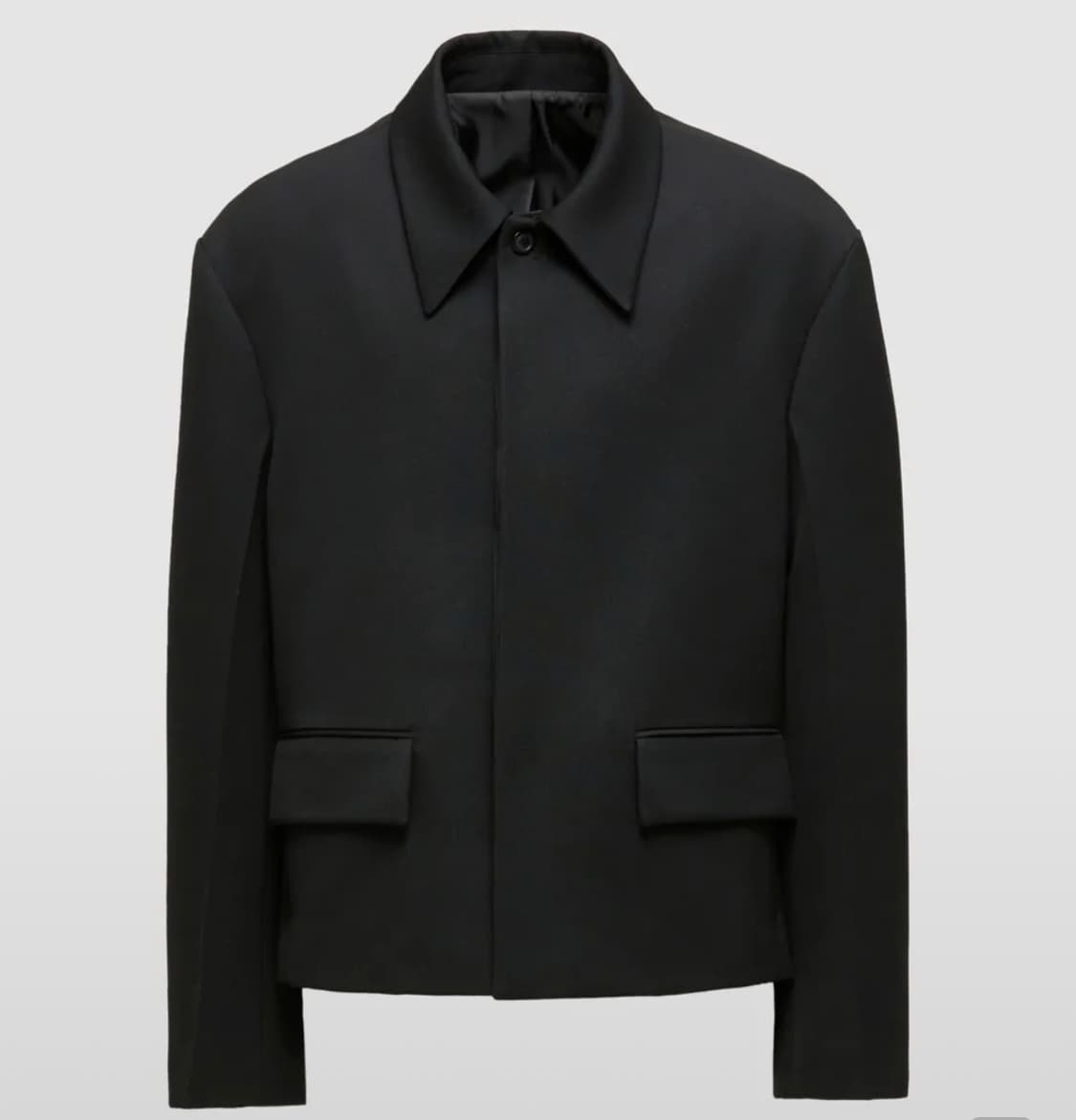 [L] 쿠어 크롭 울 히든 블레이저 상품이미지1