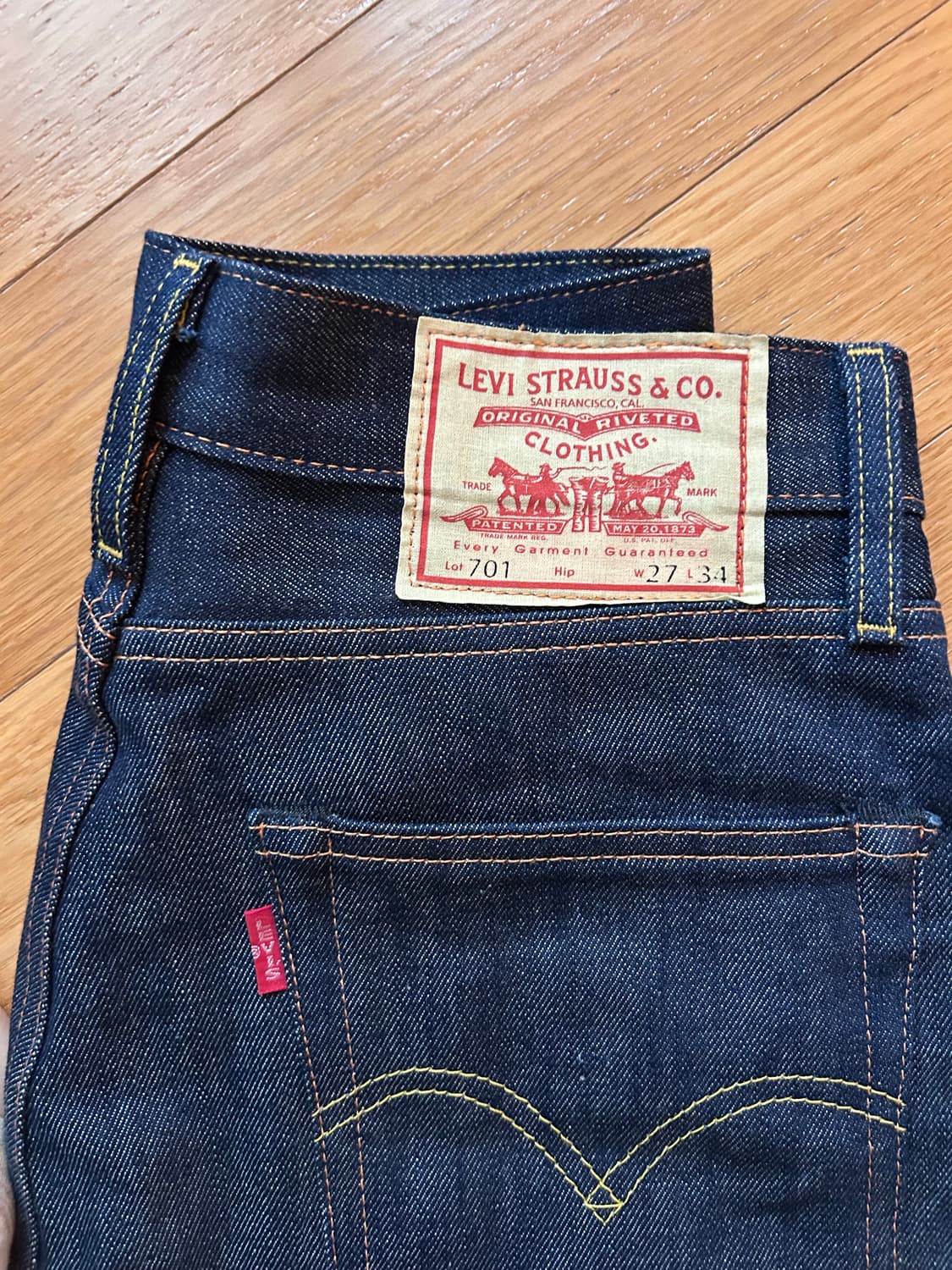 리바이스 LVC 1950S 701® 진 ORGANIC RIGID 상품이미지1