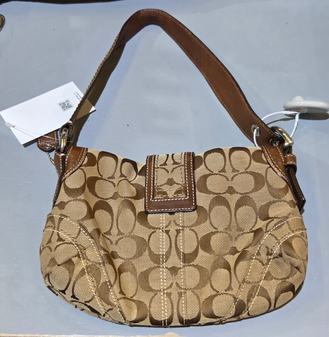 Coach 코치 패턴 브라운 버클백 호보백 상품이미지6