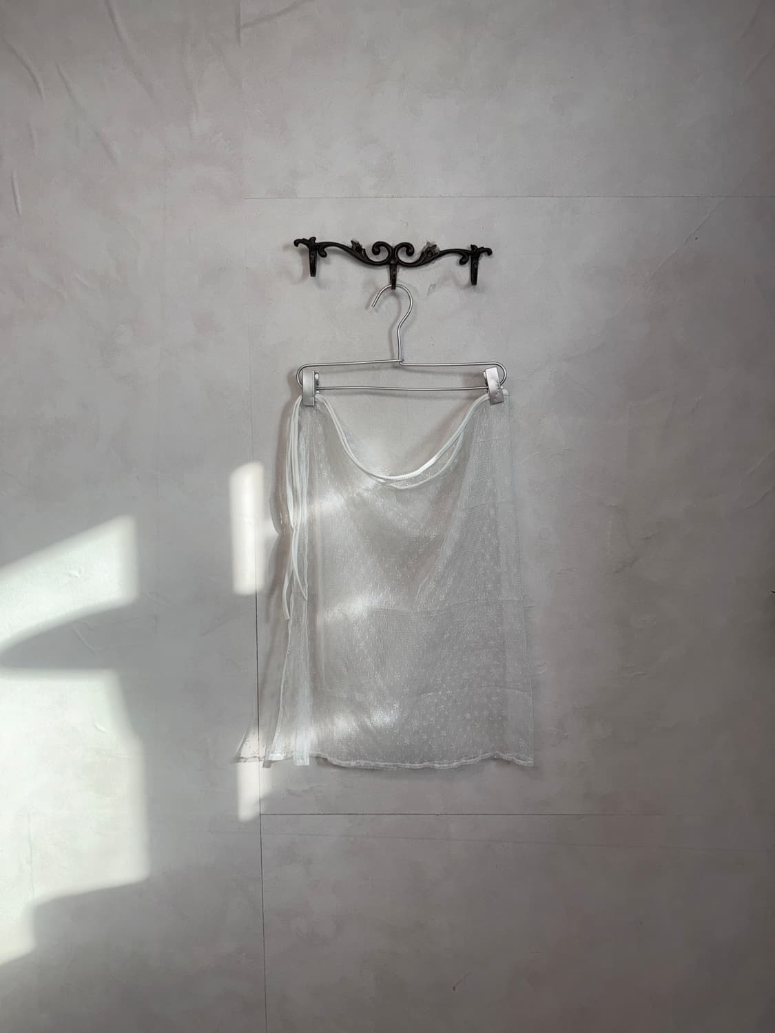 White floral lace wrap skirt 상품이미지1