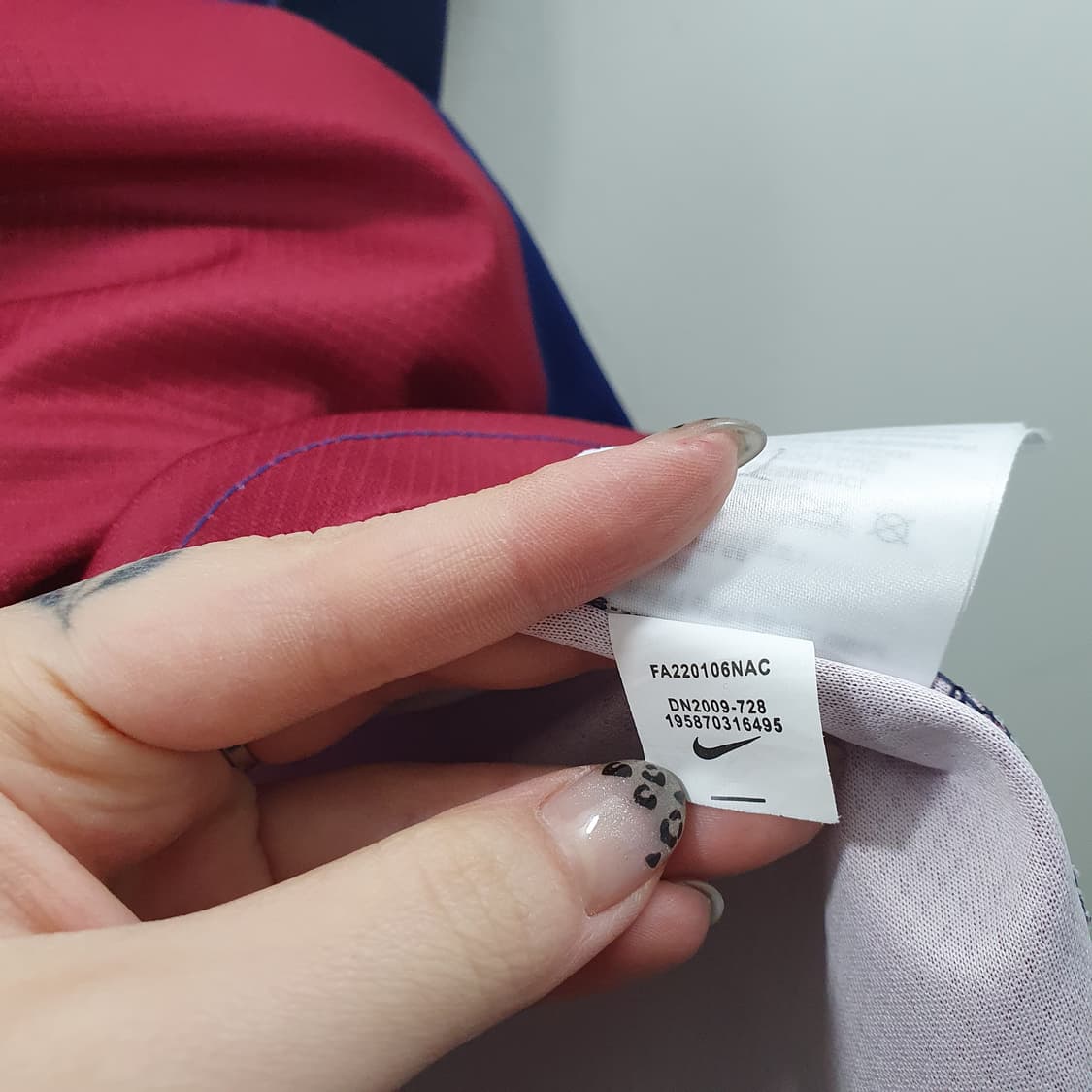 L 나이키 남성 FC바르셀로나 반팔 축구 유니폼 상품이미지5