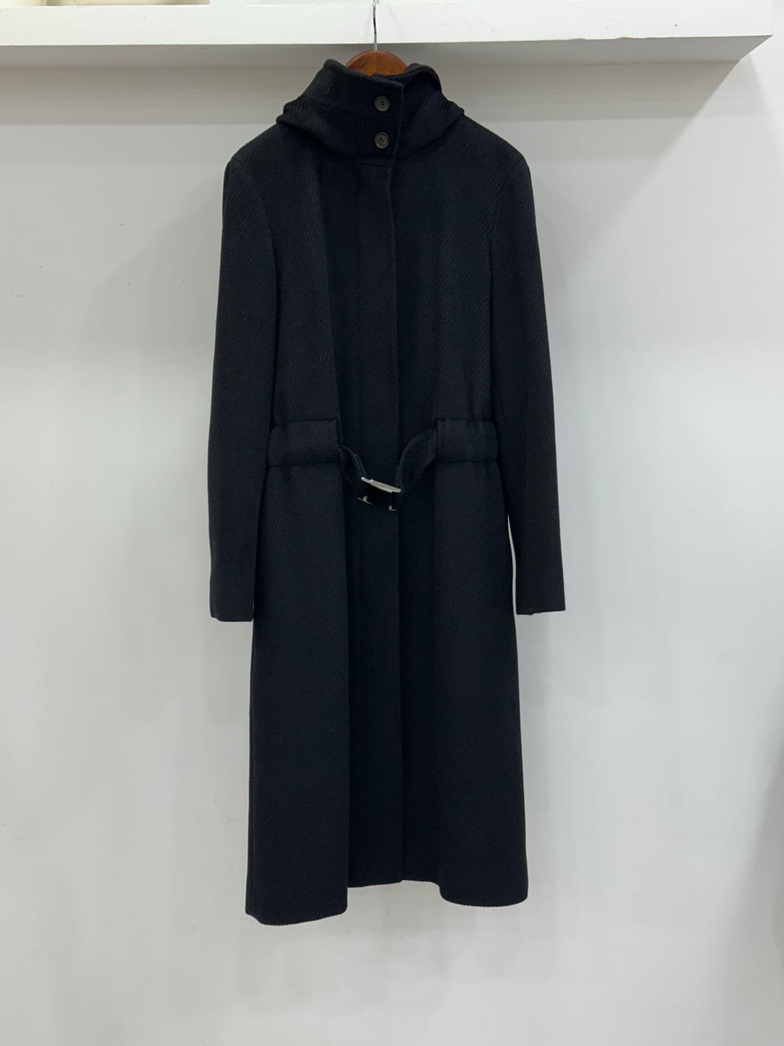 막스마라 블랙 후드 코트 상품이미지9