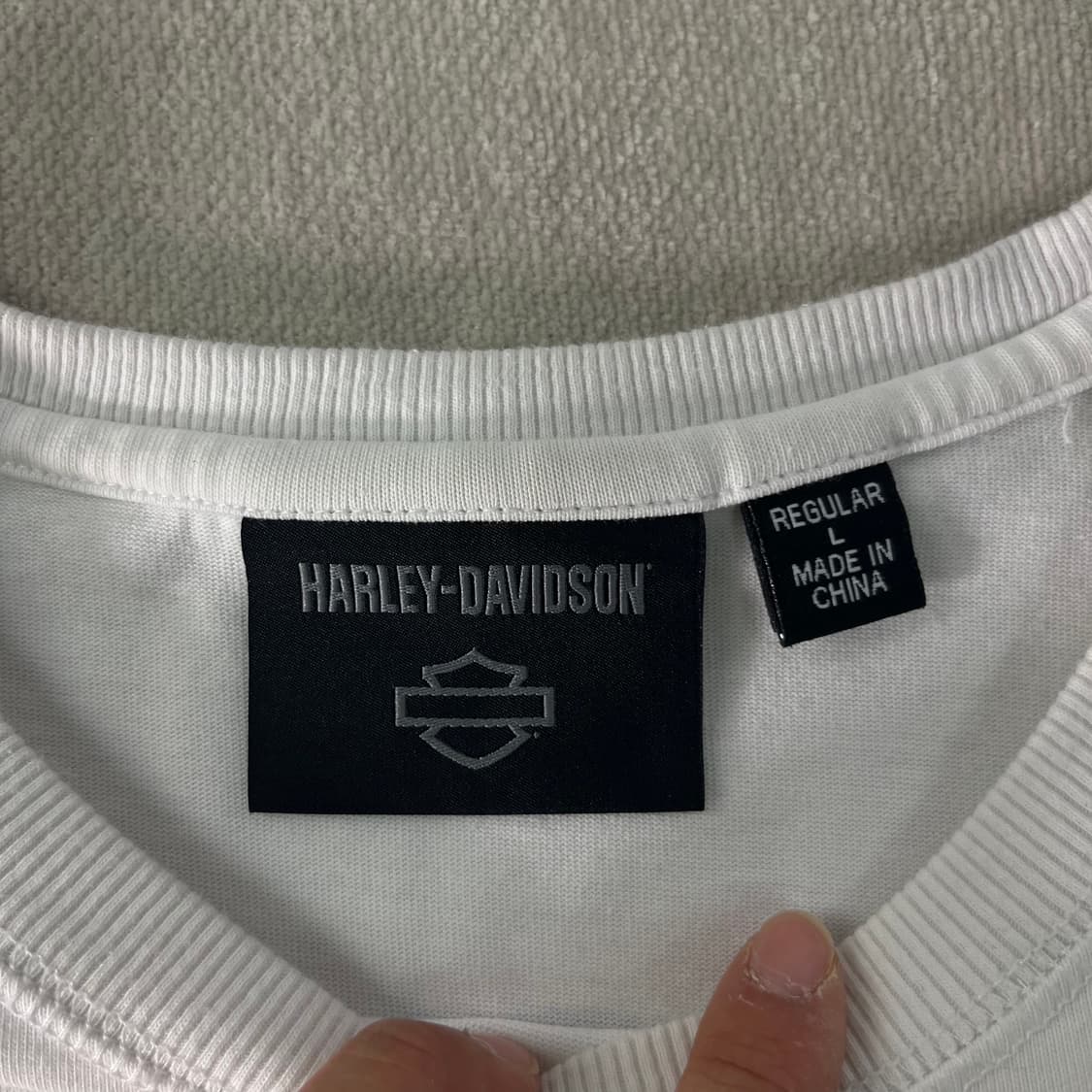 100 할리데이비슨 스컬 자수로고 롱슬리브 티셔츠 상품이미지4