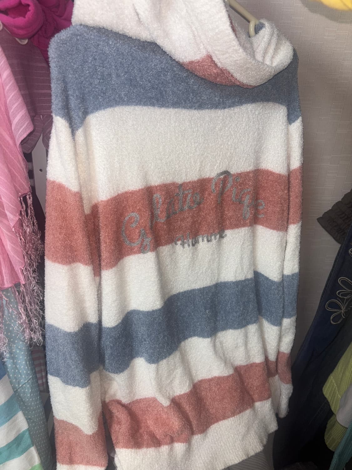 젤라또 피케 스트라이프 후드집업 히메갸루 러블리 모리걸 핀터 빈티지 상품이미지3