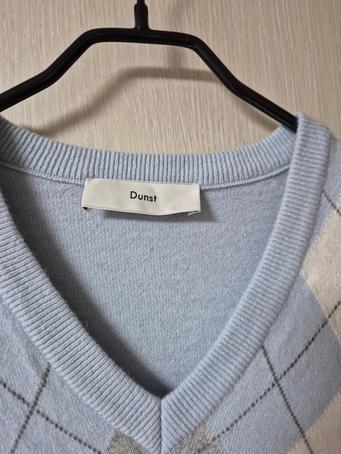 던스트 Dunst 아가일 V넥 니 스웻셔츠 니트 상품이미지8