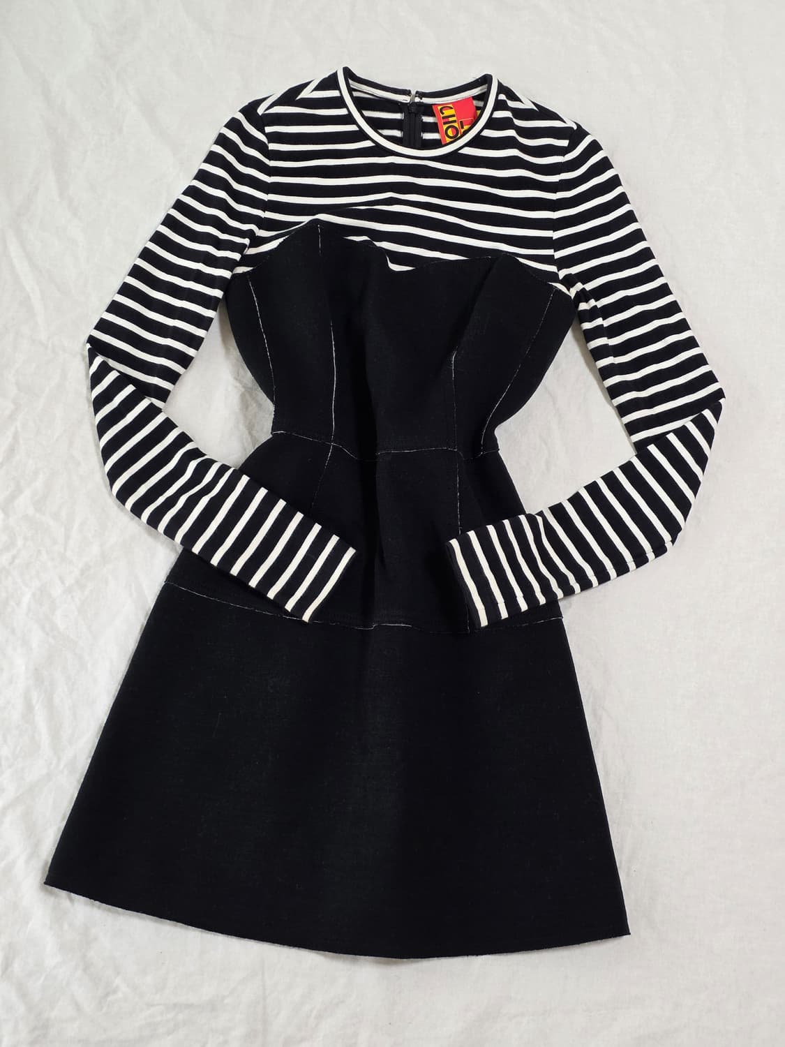 LUCKY CHOUETTE 럭키슈에뜨 스트라이프 레이어드 원피스 상품이미지2