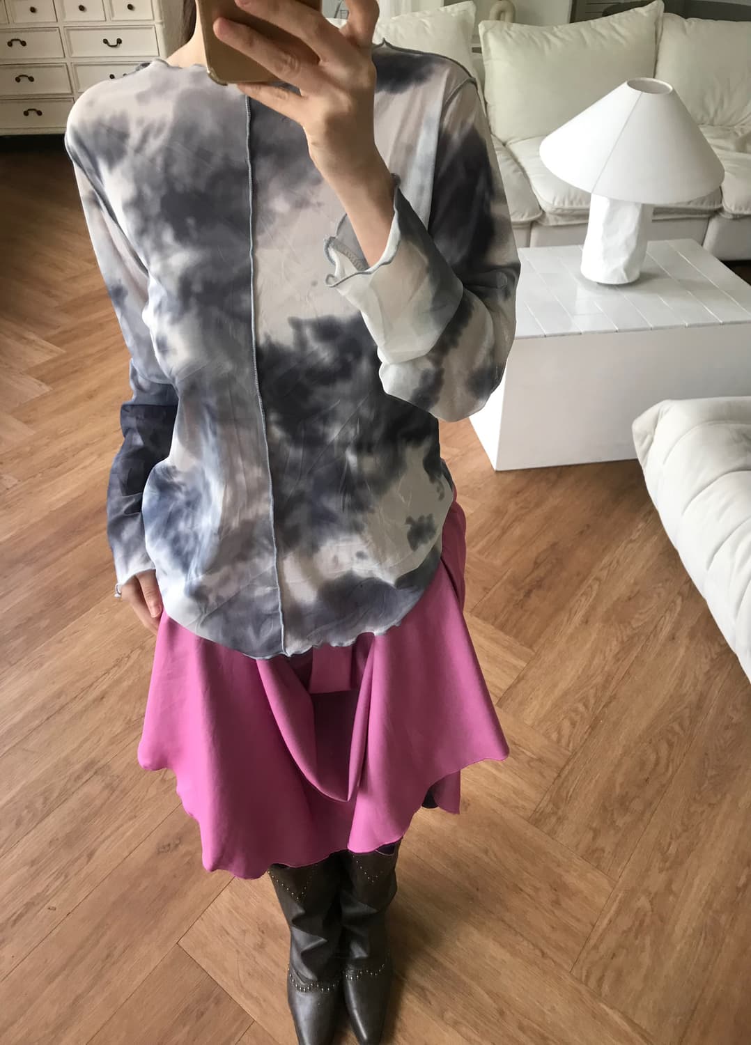 vintage pink skirt 상품이미지3