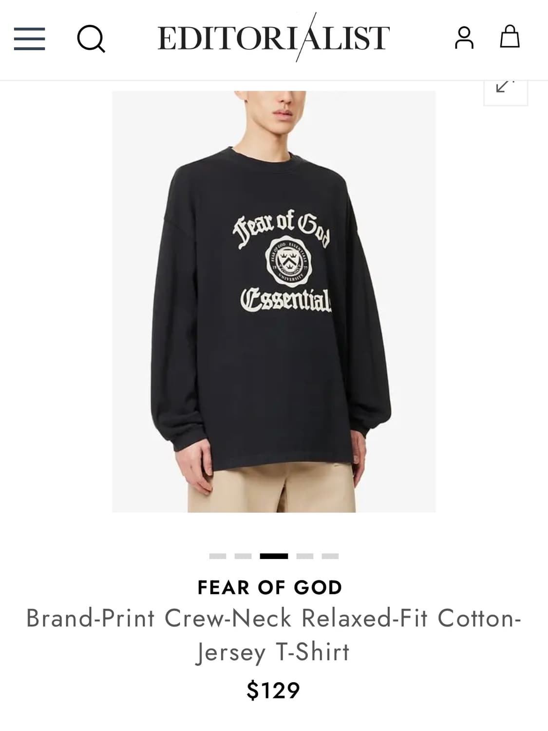 피어오브갓 에센셜 로고 티셔츠 상품이미지1