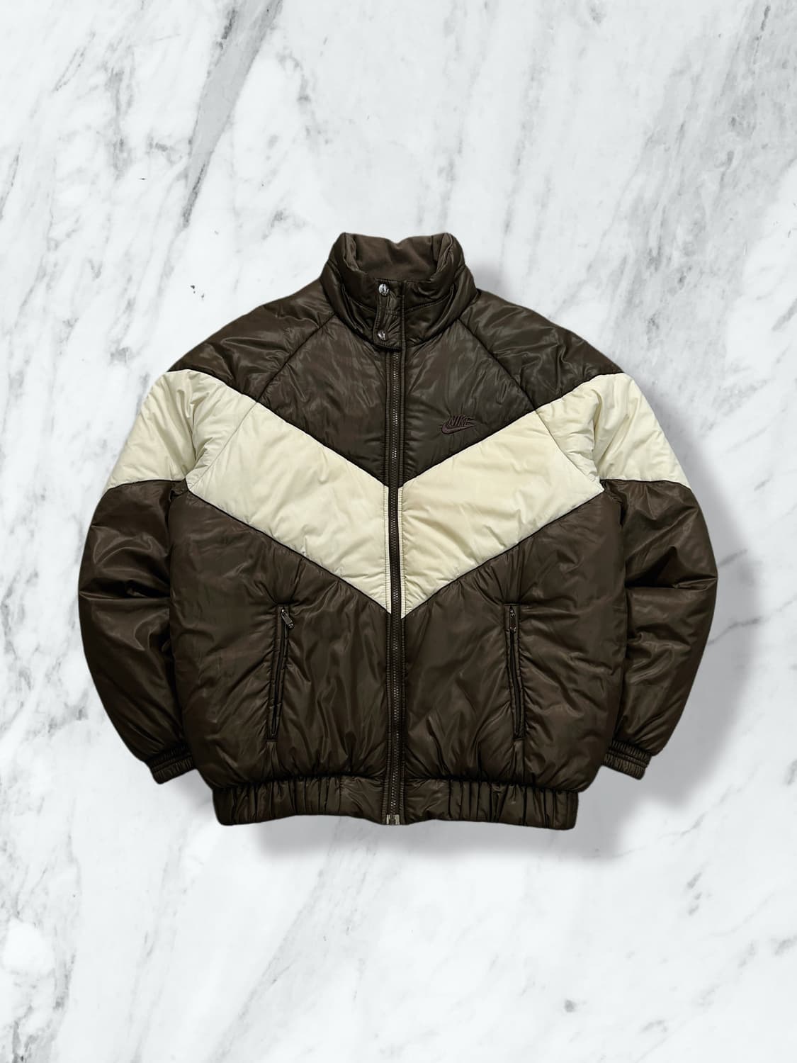 나이키 00‘s 브라운 배색 숏패딩 L 상품이미지1