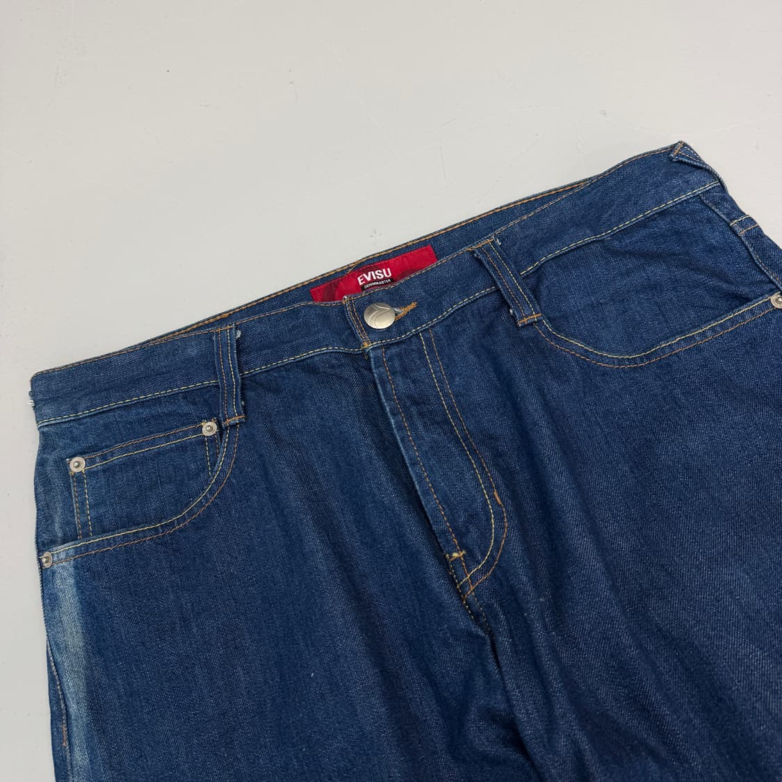 에비수 빅로고 새깅 다이콕 데님팬츠 상품이미지4