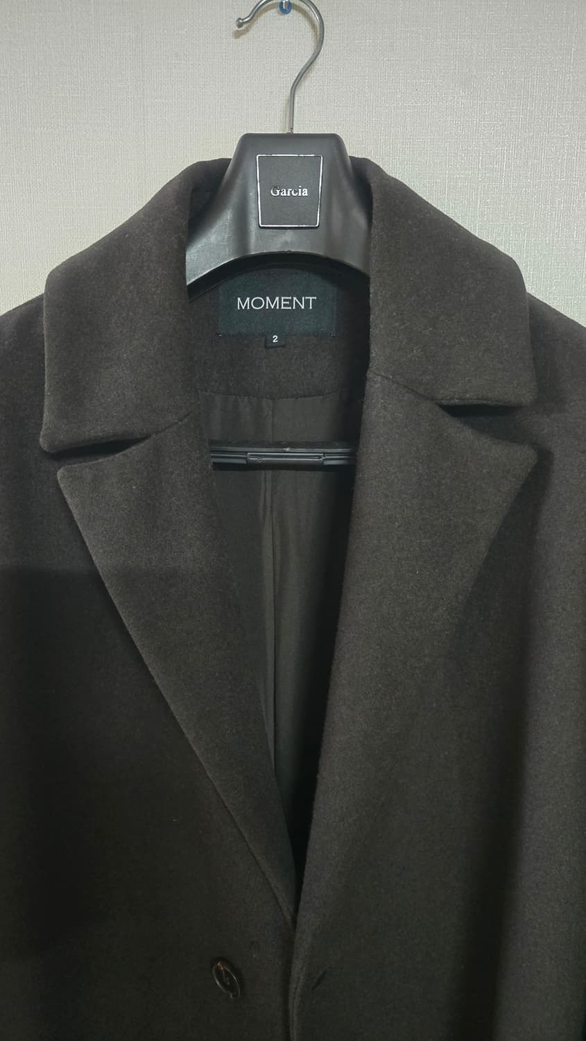 모멘트 울 블렌드 롱코트 다크 브라운,남성코트,겨울코트 상품이미지4