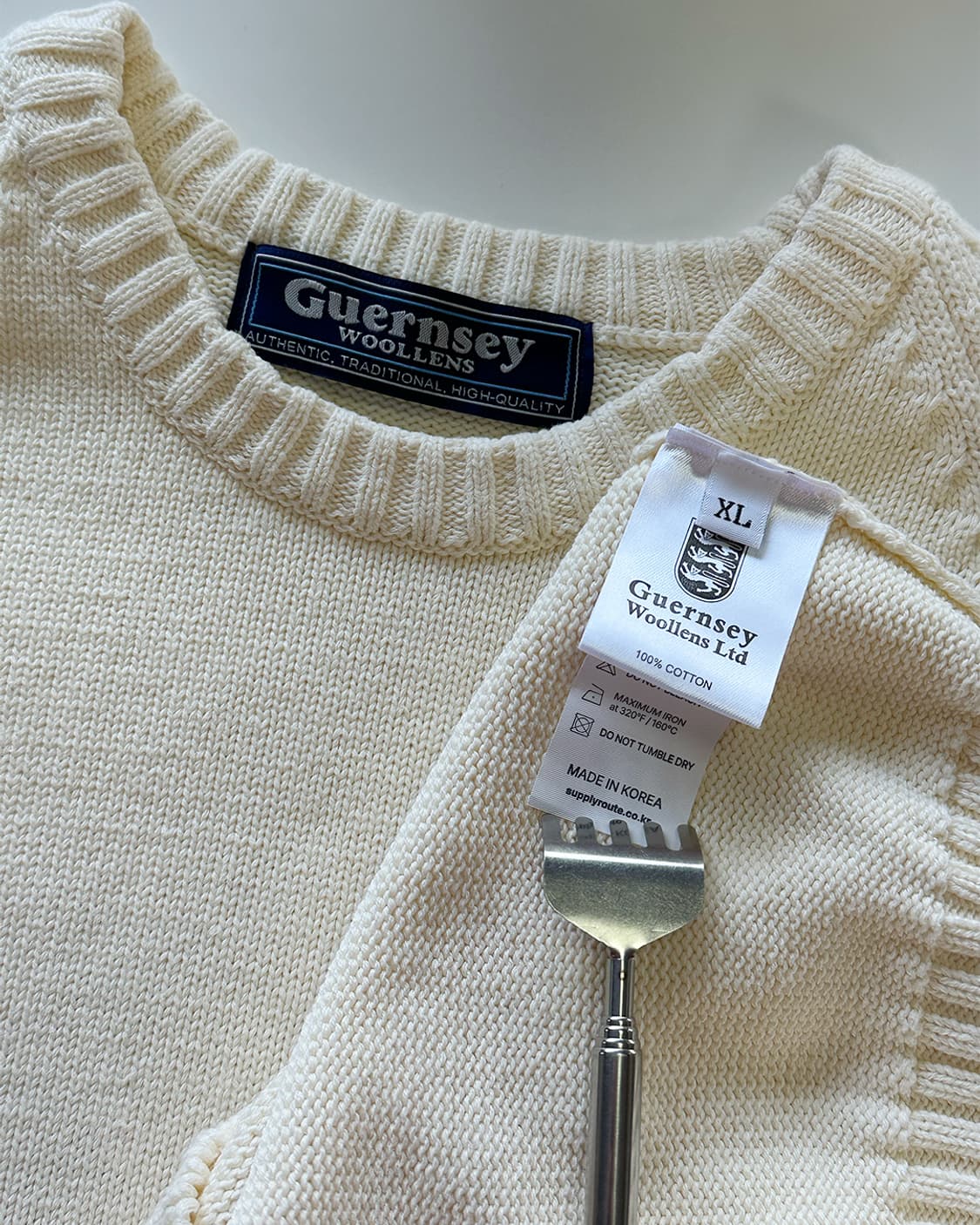 건지울른스 닻 니트 아이보리 상품이미지4