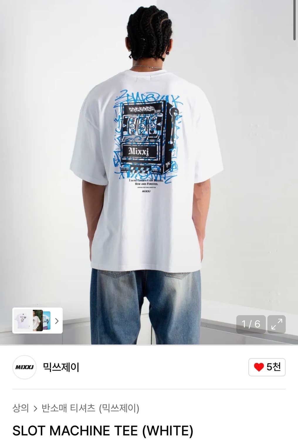 새상품) 믹쓰제이 SLOT MACHINE TEE 1사이즈 상품이미지1