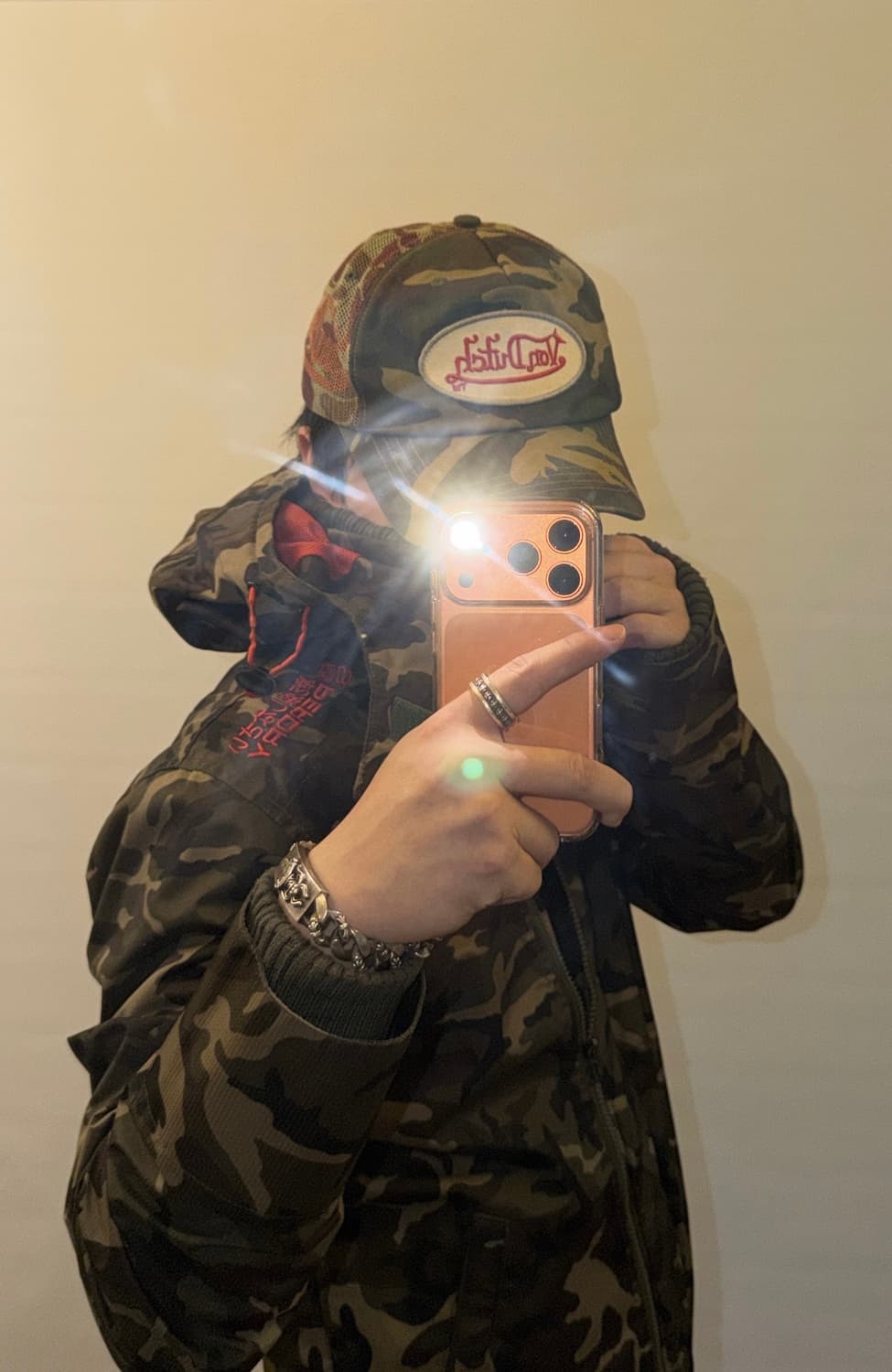 본더치 y2k 카모 볼캡 상품이미지1