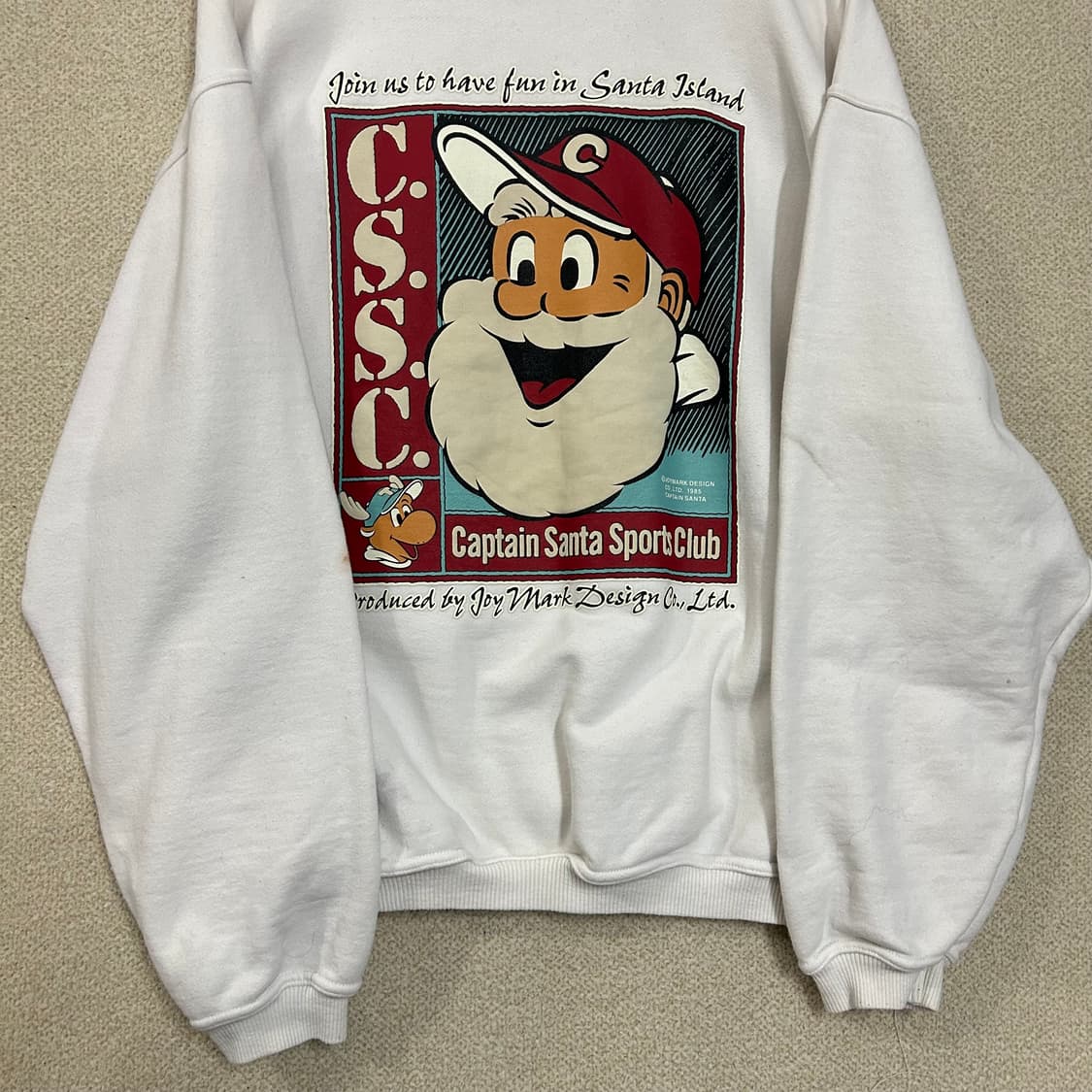 (L) 90s 캡틴산타 화이트 라운드 스웻 맨투맨 상품이미지4