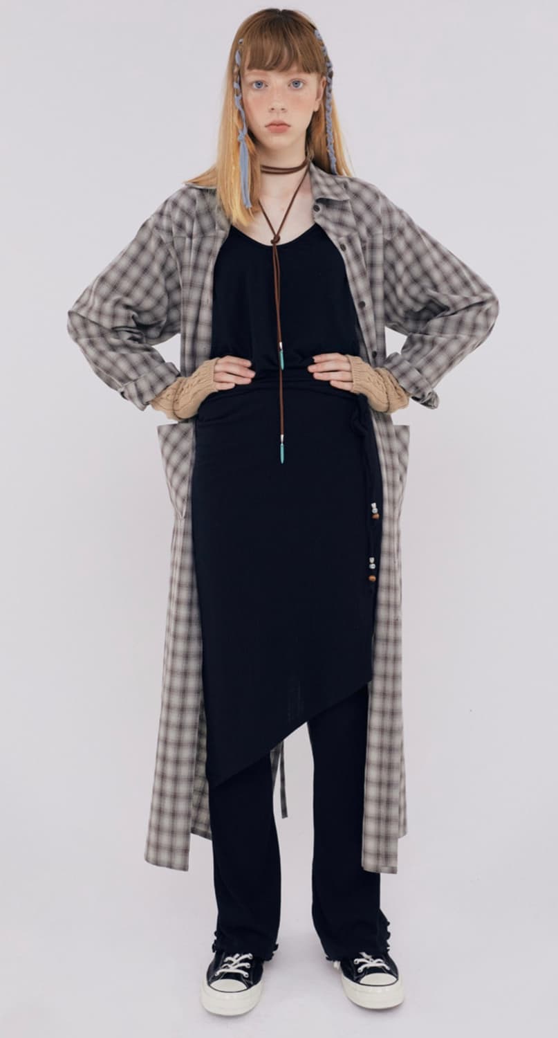 😍무배)👗새상품)스컬프터 체크원피스 상품이미지2