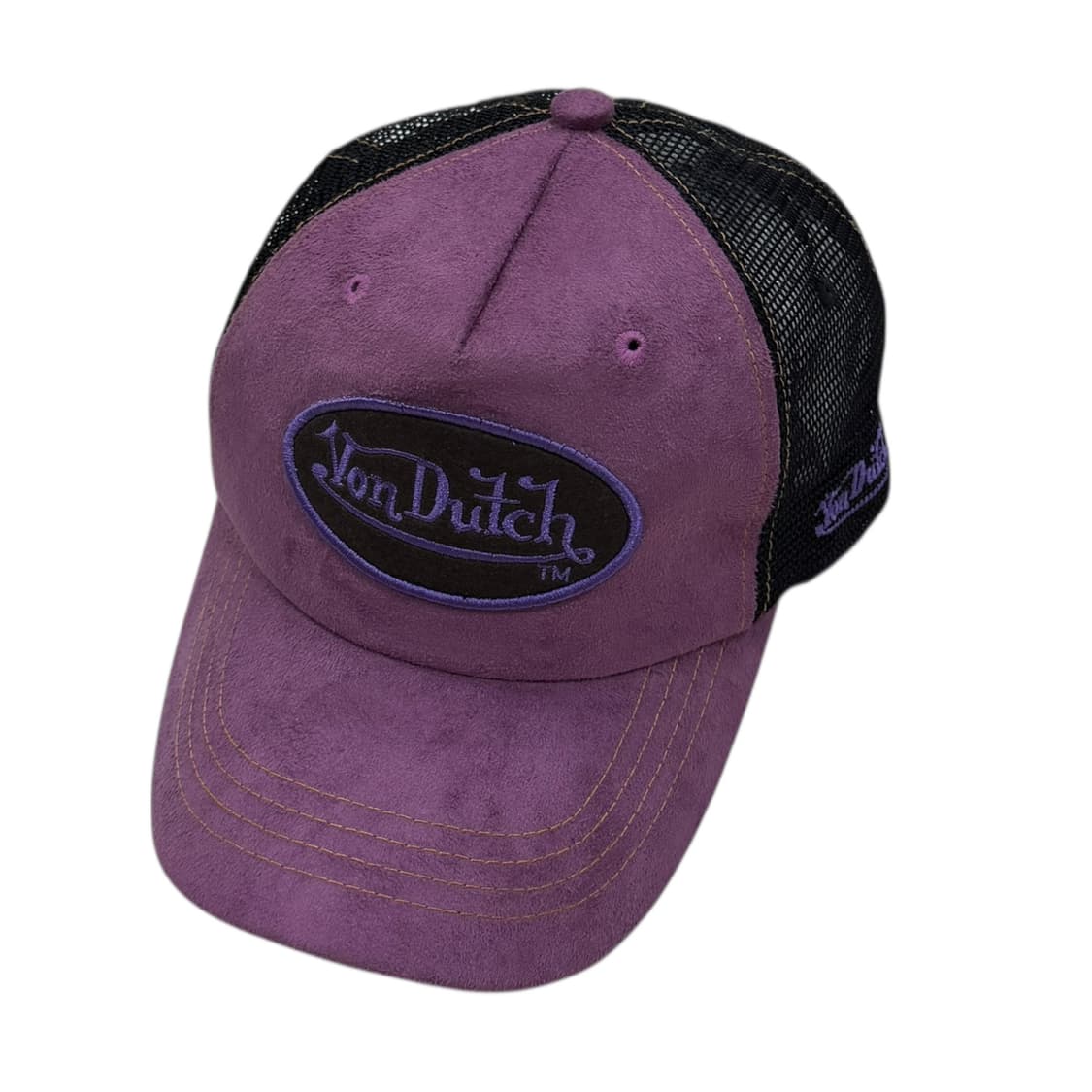 본더치 빈티지 Y2K 벨벳 메쉬캡 트러커캡 볼캡 모자 퍼플 보라 상품이미지2