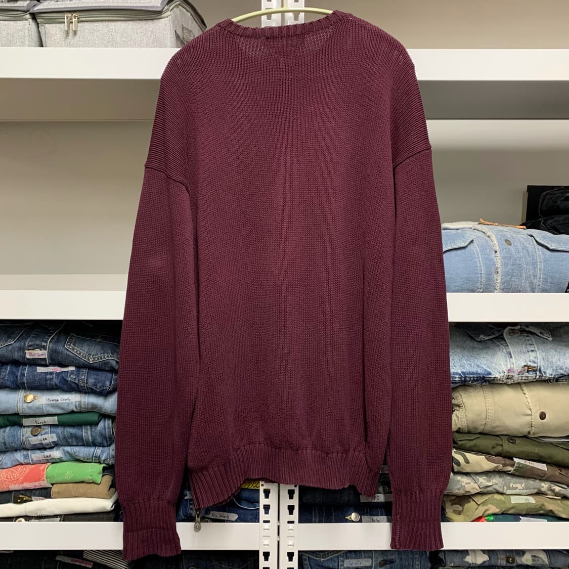 [XL] 90's 폴로 랄프로렌 니트 버건디 상품이미지3