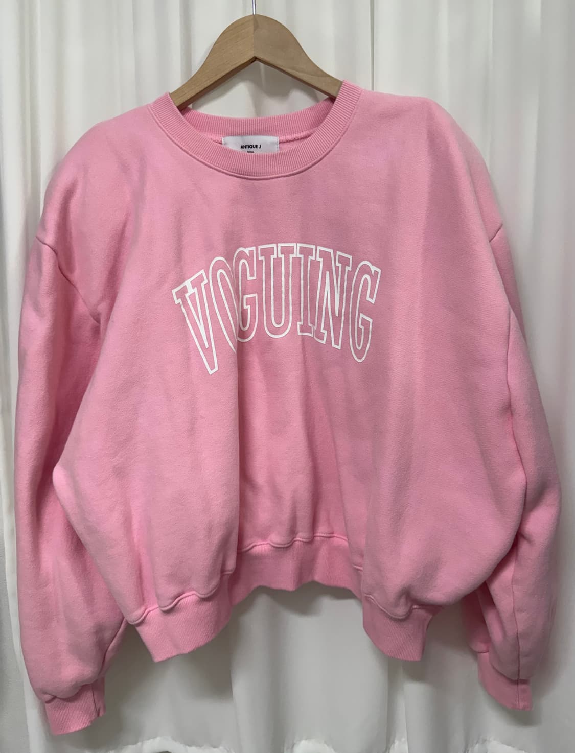 엔티크제이 자체제작 보깅 맨투맨 핑크 상품이미지1