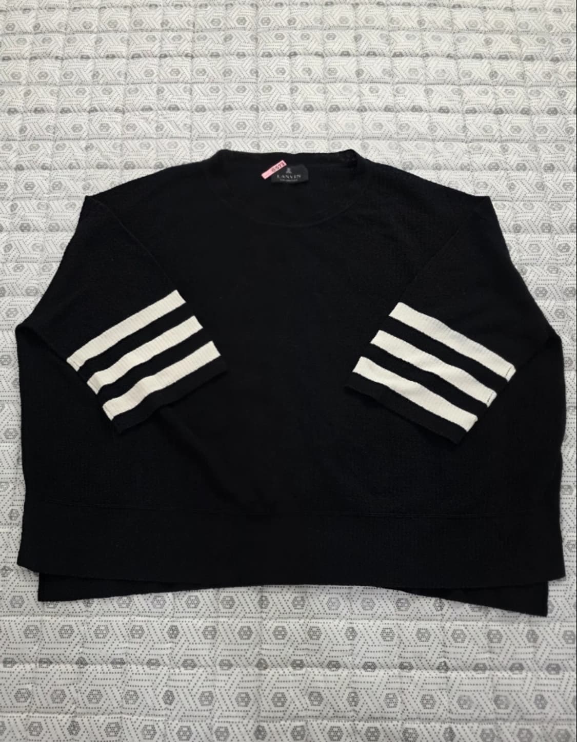 랑방 컬렉션 여성 블랙 삼선 니트 FREE 상품이미지2