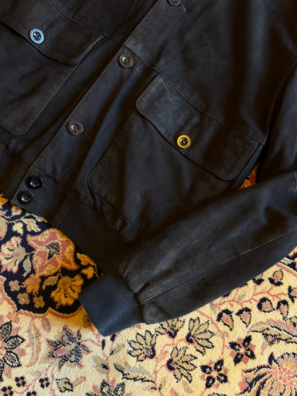 FUSARO ANTONIO 스웨이드 레더 해팅턴 자켓 100 상품이미지8