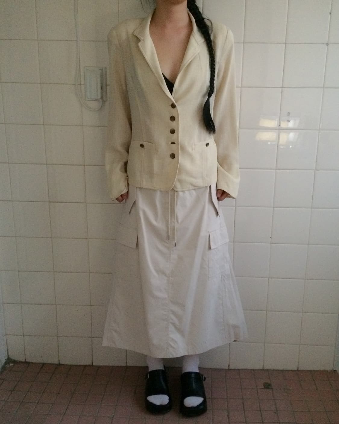 Button line point jacket 상품이미지4