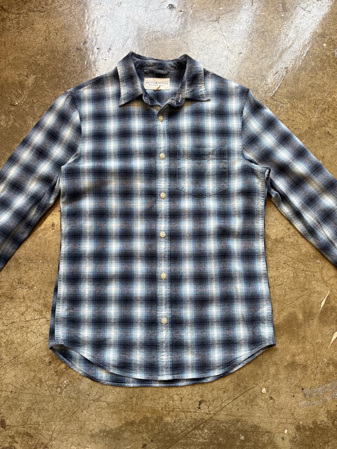 폴로 데님앤서플라이 옴브레 체크 셔츠 상품이미지2