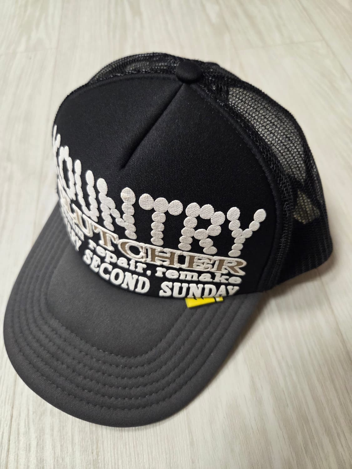 캐피탈 Kapital 컨트리 펄 크러쳐 트러커 캡 그레이 블랙 상품이미지3