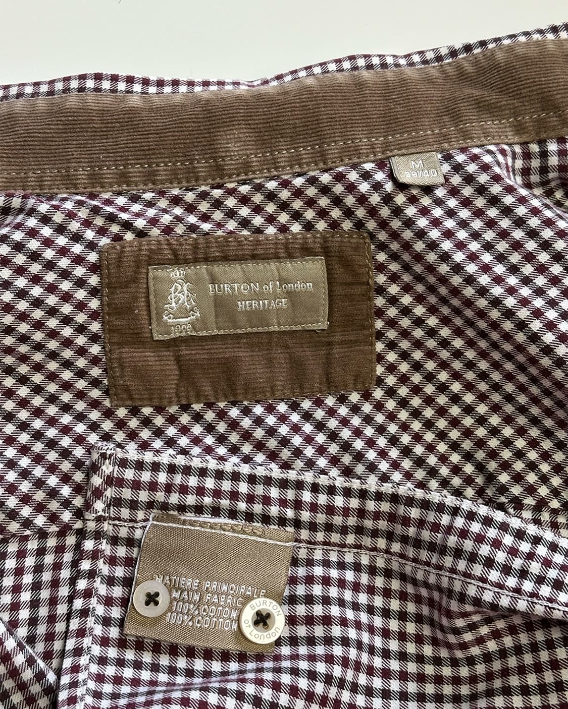 버튼 런던 체크 셔츠 상품이미지5