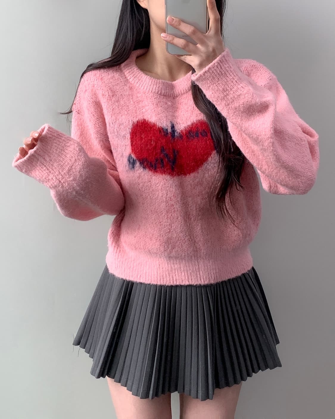 시엔느 소피 하트 니트 상품이미지2