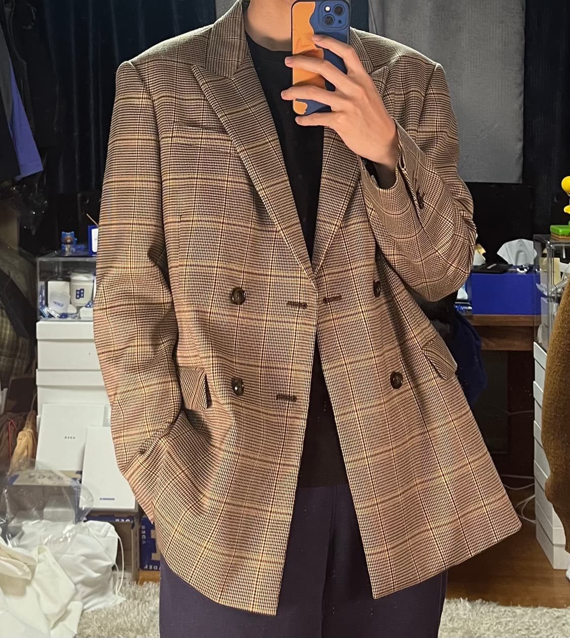 앤더슨벨 체크 자켓 상품이미지1
