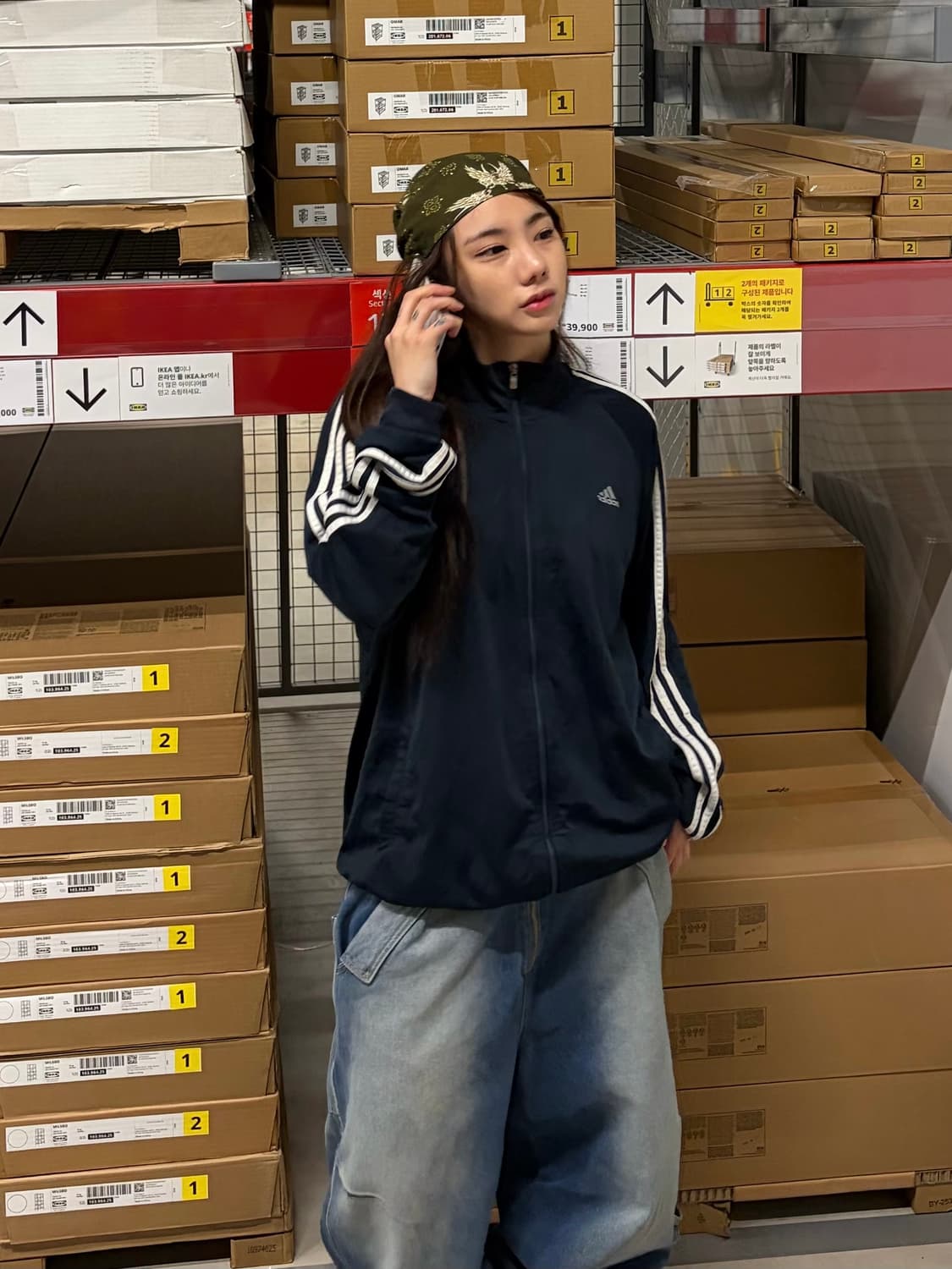 90s ADIDAS 네이비 져지 트랙탑 상품이미지2